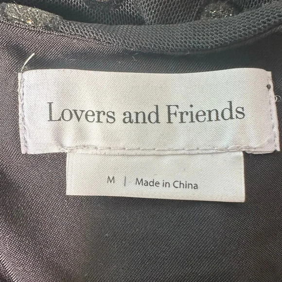 Lovers and Friends Goldie Bodysuit One Shoulder Glitter Polka Dot Size Medium - Picture 11 of 13